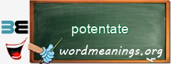 WordMeaning blackboard for potentate